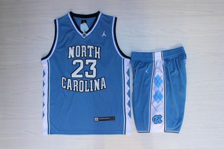 Maillot De Basket NCAA North Carolina University Survetements et Short 23 Bleu